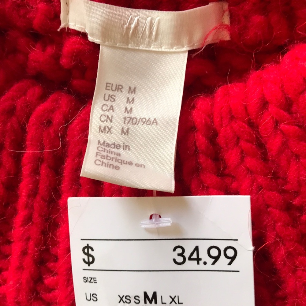 H&M Red Wool Sweater - Picture 4 of 5